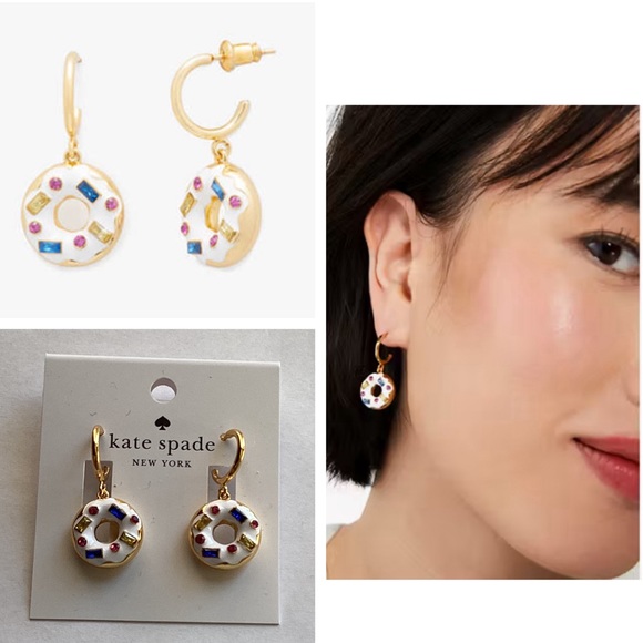 NWT Kate Spade Coffee Break Donut Earrings - Picture 1 of 6